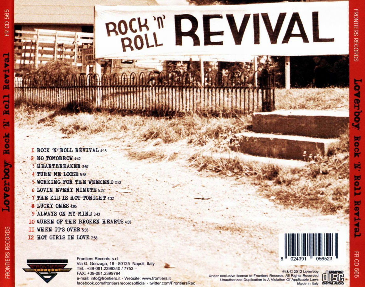 Cartula Trasera de Loverboy - Rock 'n' Roll Revival