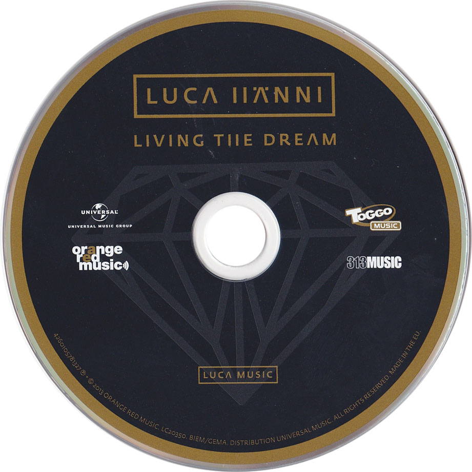 Cartula Cd de Luca Hnni - Living The Dream