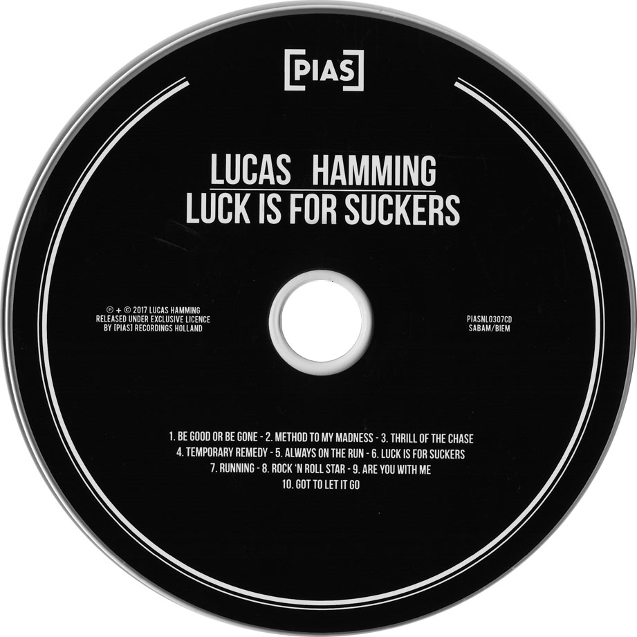 Cartula Cd de Lucas Hamming - Luck Is For Suckers