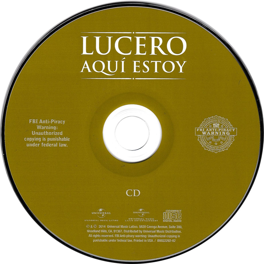 Cartula Cd de Lucero - Aqui Estoy (Deluxe Edition)