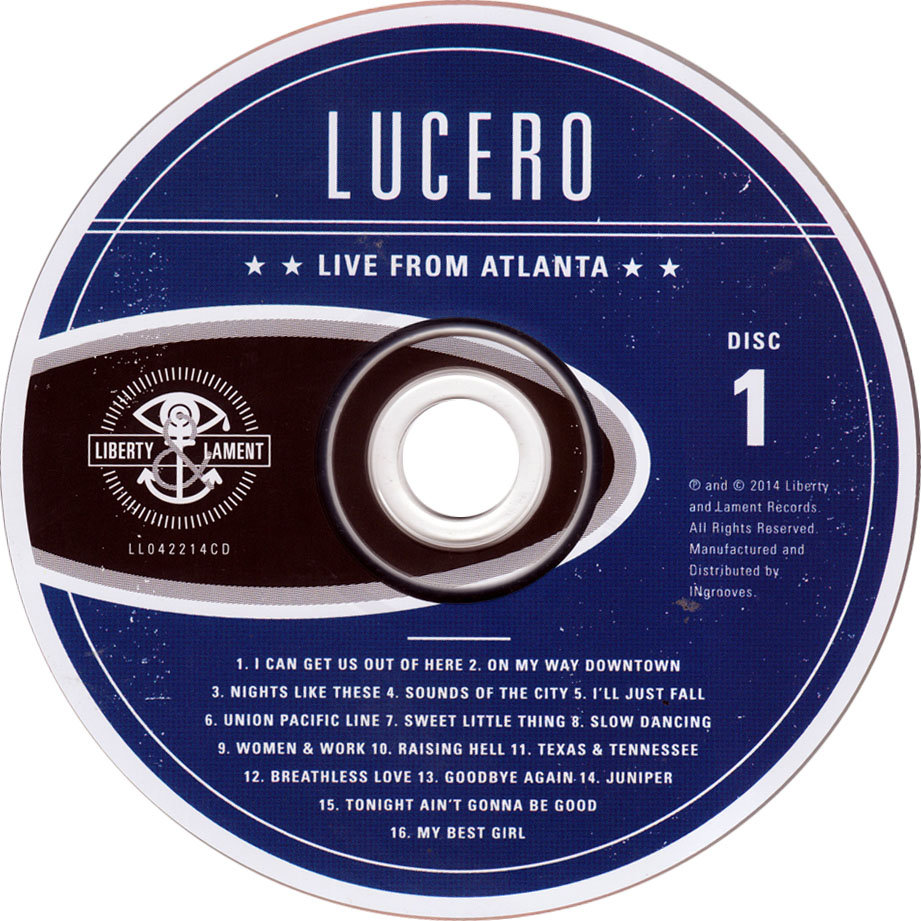 Cartula Cd1 de Lucero (Estados Unidos) - Live From Atlanta