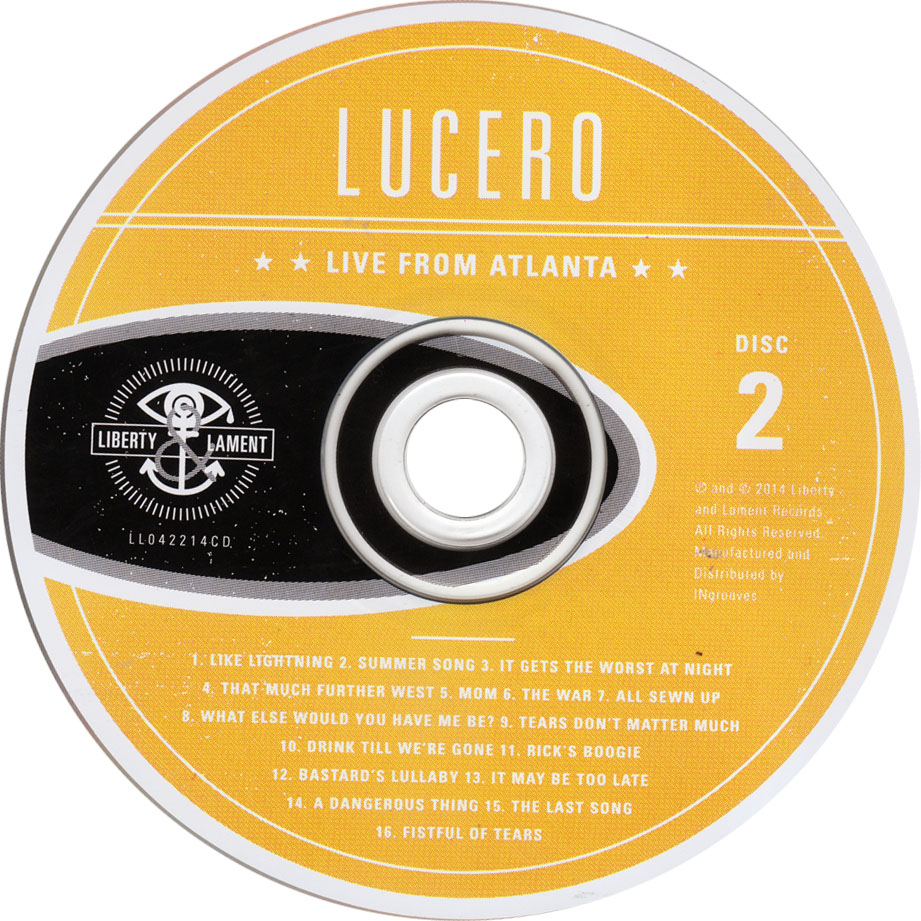Cartula Cd2 de Lucero (Estados Unidos) - Live From Atlanta