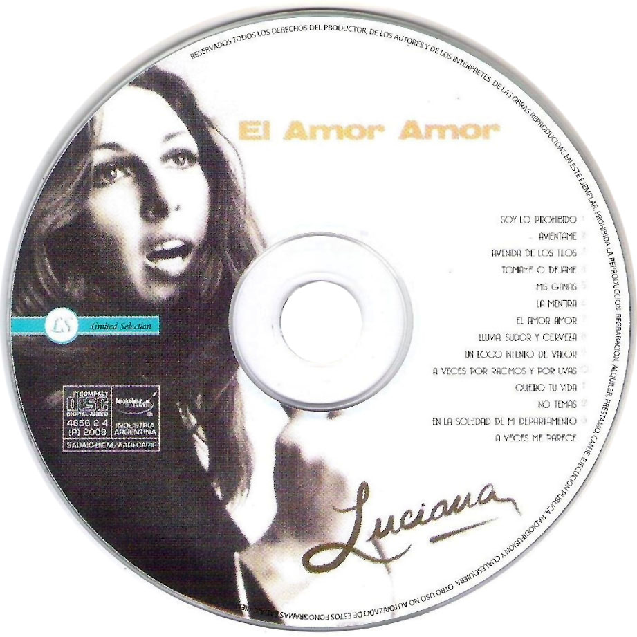 Cartula Cd de Luciana - El Amor Amor