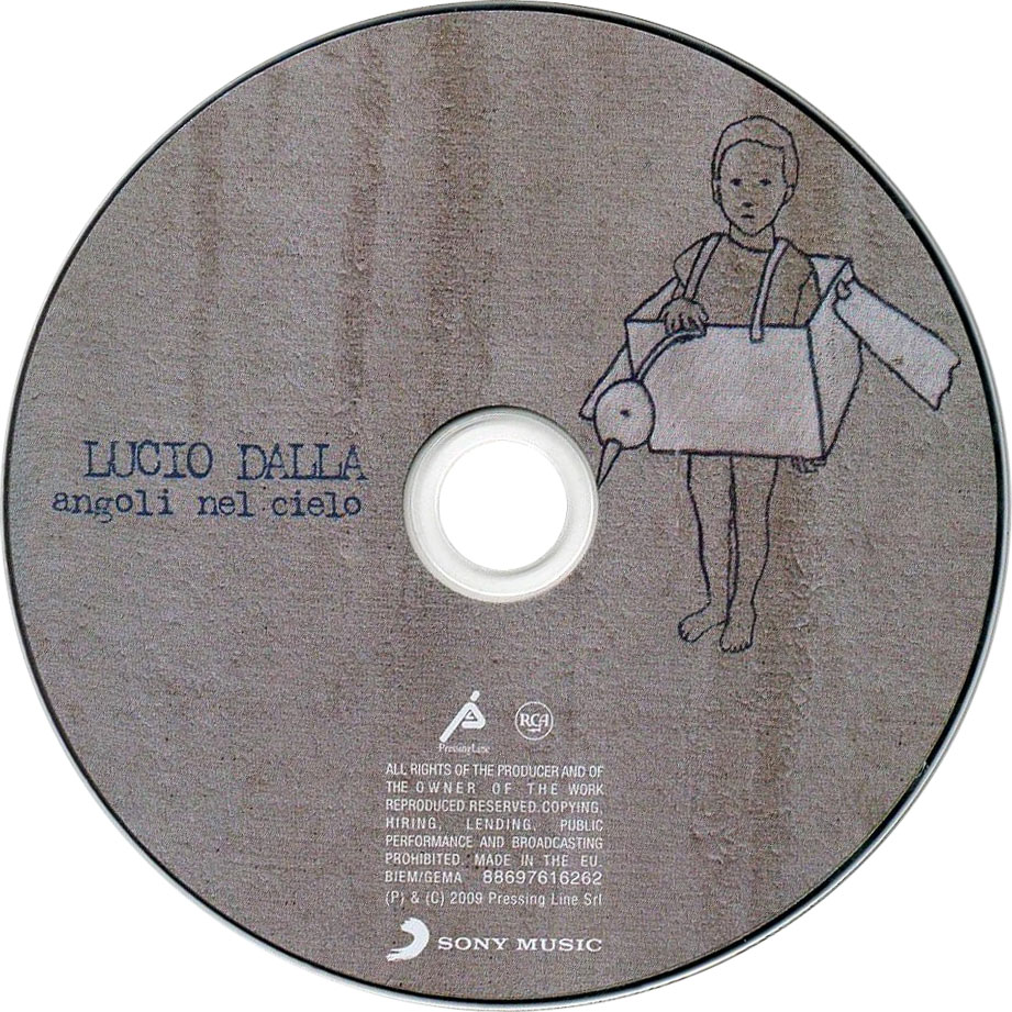 Cartula Cd de Lucio Dalla - Angoli Nel Cielo