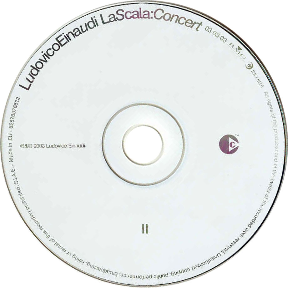 Cartula Cd2 de Ludovico Einaudi - La Scala: Concert 03 03 03