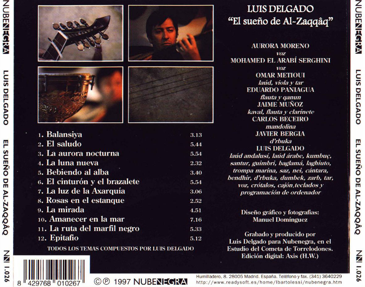 Cartula Trasera de Luis Delgado - El Sueo De Al Zaqqaq