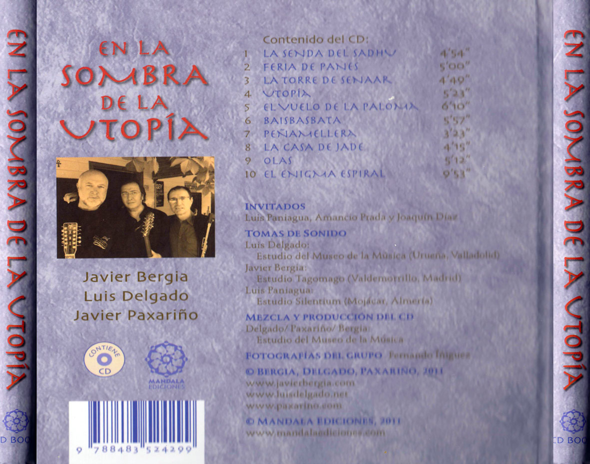 Cartula Trasera de Luis Delgado / Javier Bergia - En La Sombra De La Utopia