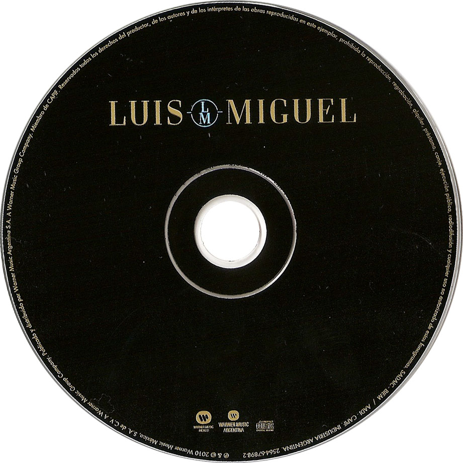 Cartula Cd de Luis Miguel - Luis Miguel
