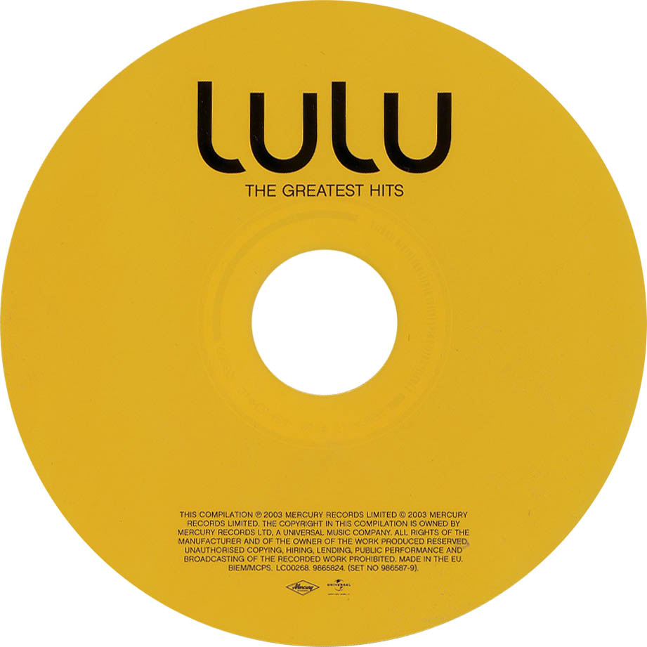 Cartula Cd de Lulu - The Greatest Hits