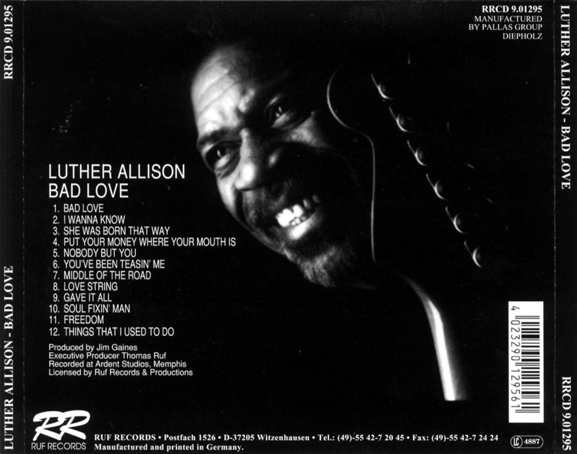 Cartula Trasera de Luther Allison - Bad Love