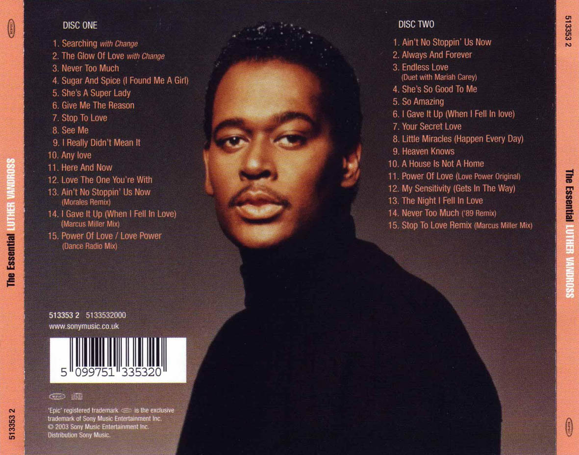 Cartula Trasera de Luther Vandross - The Essential