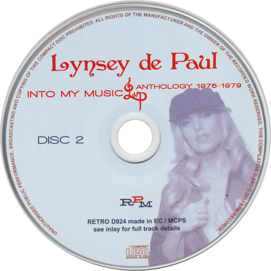 Cartula Cd2 de Lynsey De Paul - Into My Music: Anthology 1975-1979