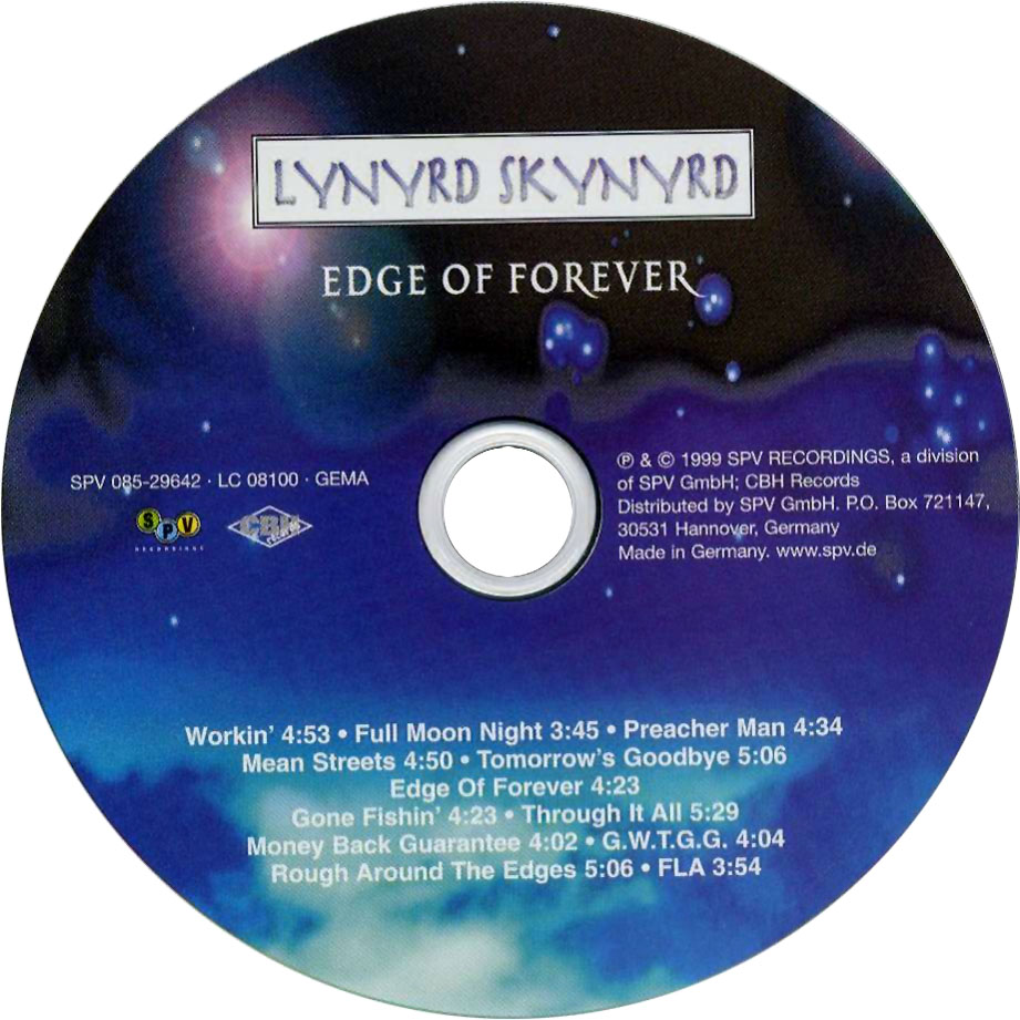 Cartula Cd de Lynyrd Skynyrd - Edge Of Forever