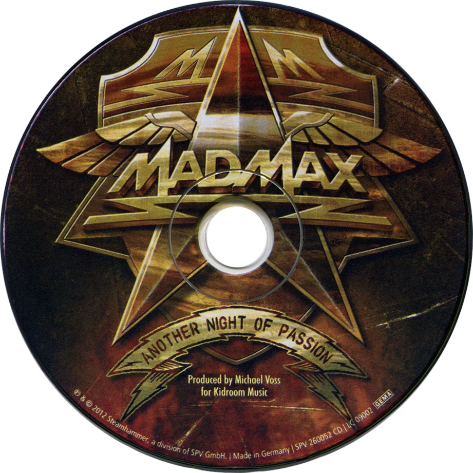 Cartula Cd de Mad Max - Another Night Of Passion