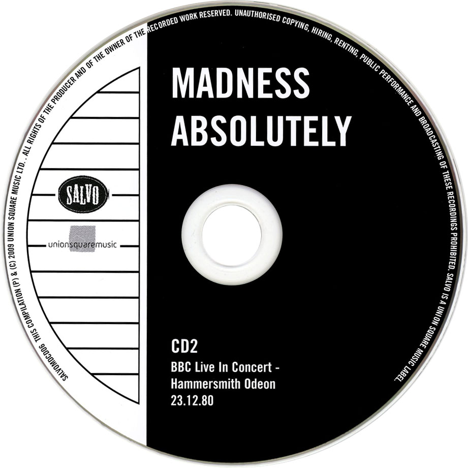 Cartula Cd2 de Madness - Absolutely (Special Edition)