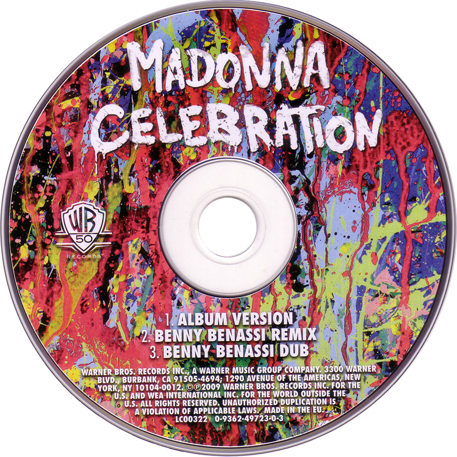 Cartula Cd de Madonna - Celebration (Cd Single)