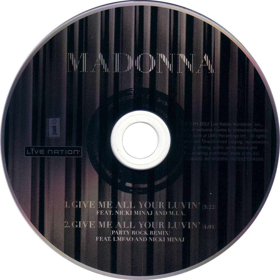 Cartula Cd de Madonna - Gimme All Your Luvin' (Cd Single)