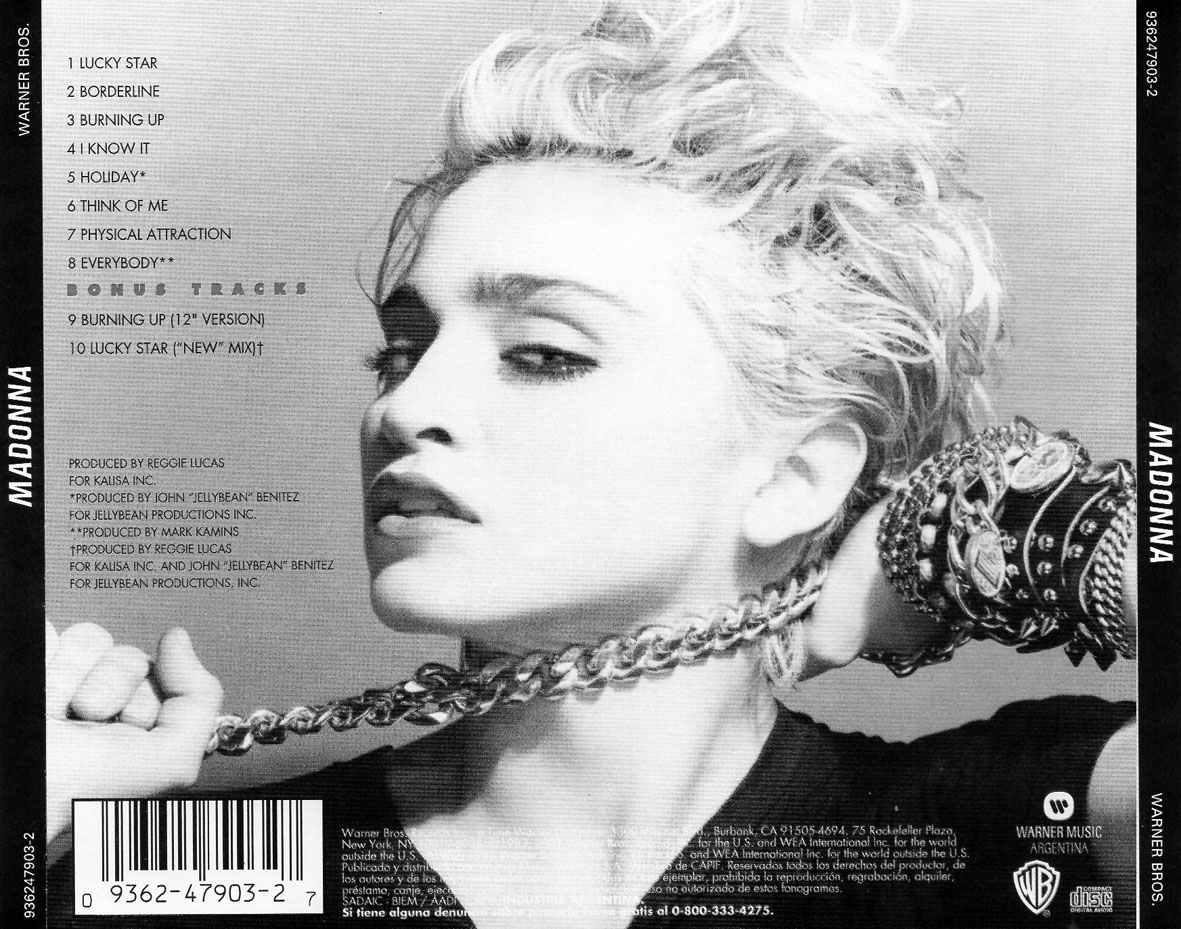 Cartula Trasera de Madonna - Madonna (2001)