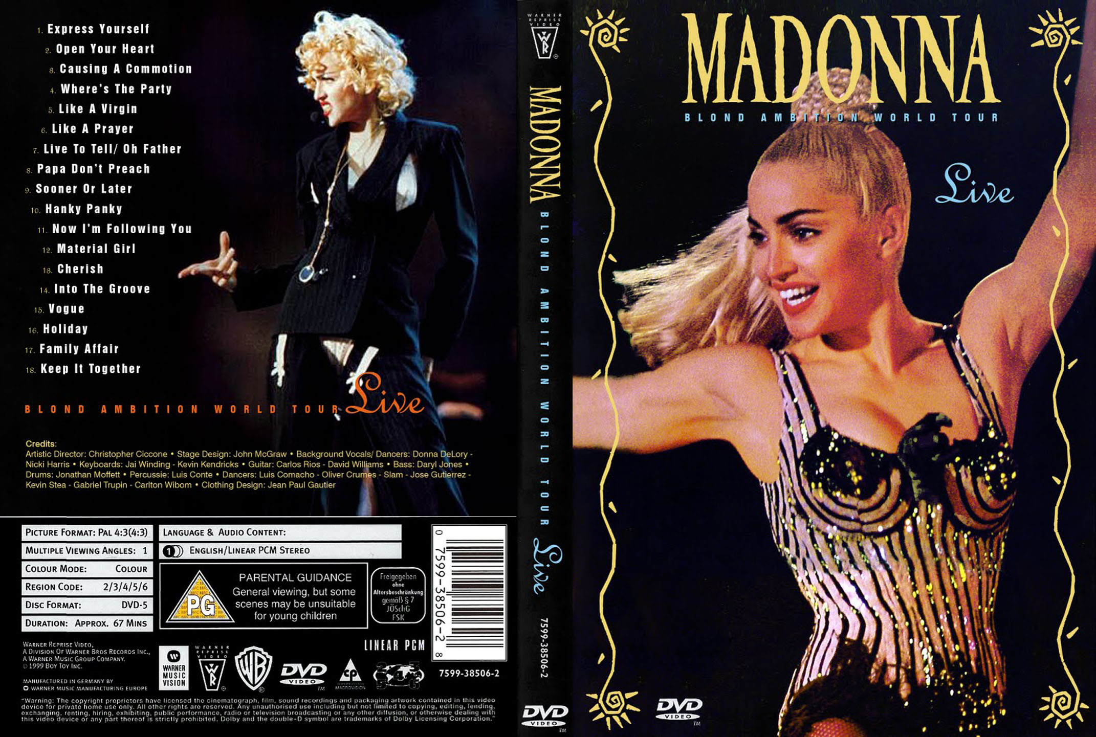 Cartula Caratula de Madonna - The Blond Ambition Tour (Dvd)