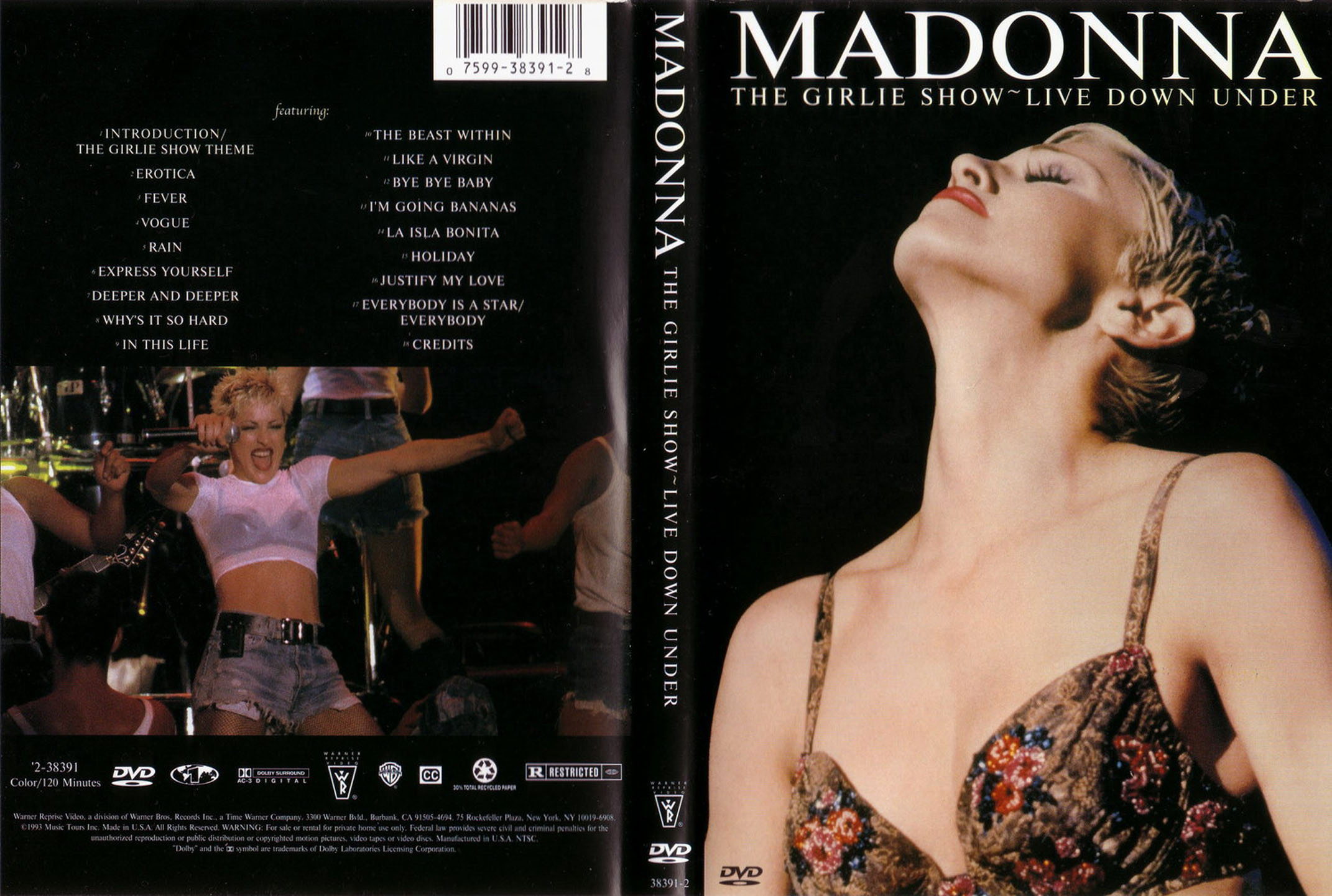 Cartula Caratula de Madonna - The Girlie Show: Live Down Under (Dvd)