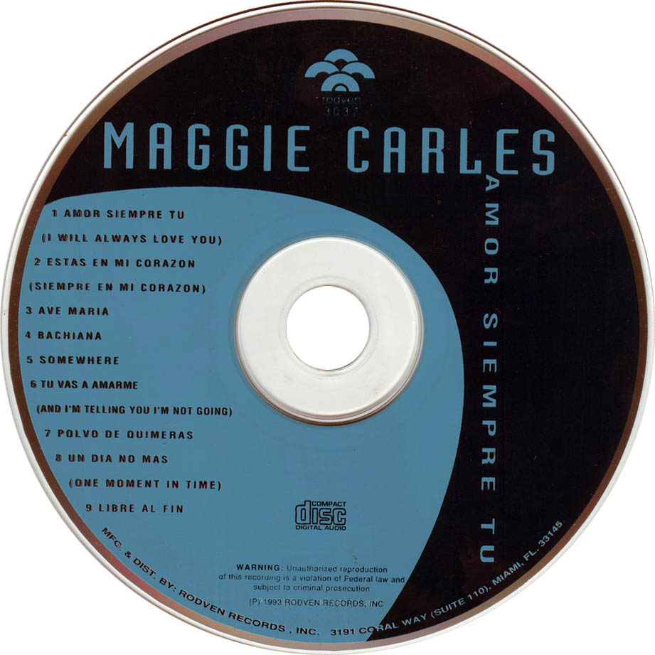 Cartula Cd de Maggie Carles - Amor Siempre Tu