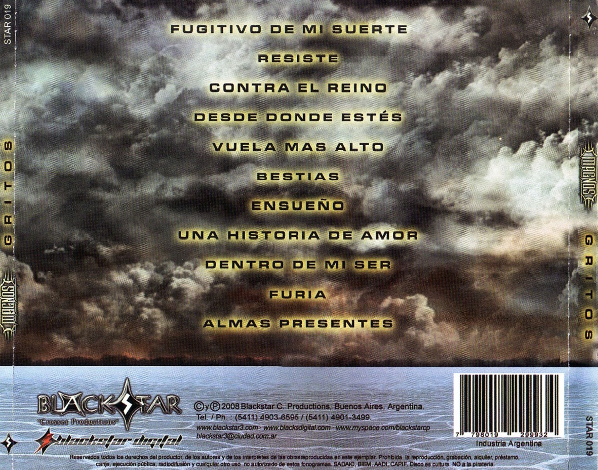 Cartula Trasera de Magnos - Gritos