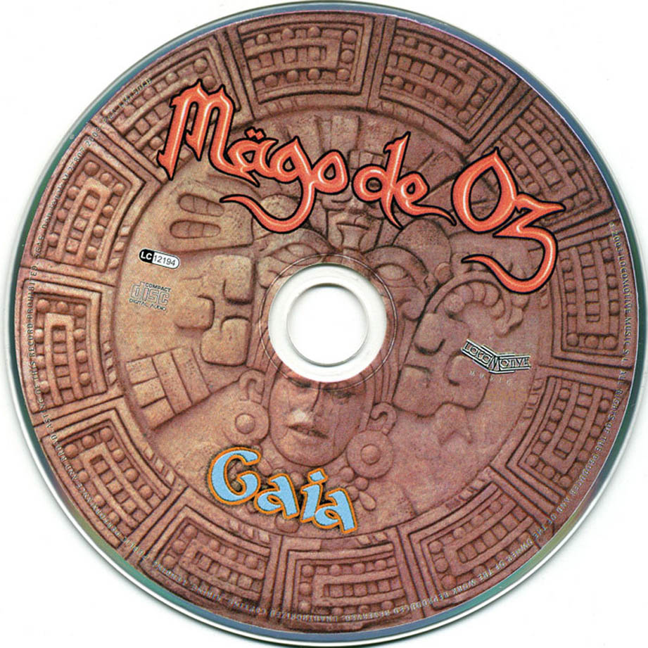 Cartula Cd de Mgo De Oz - Gaia