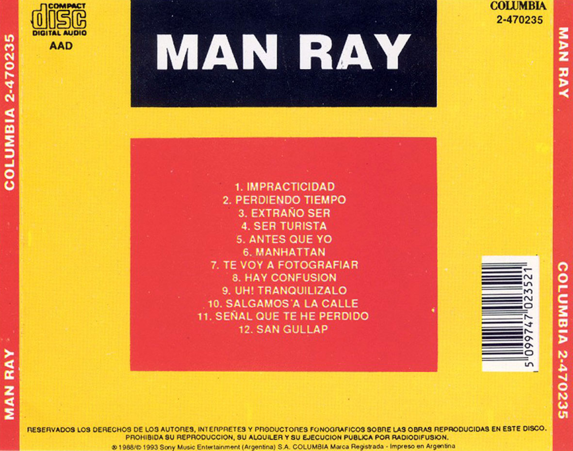 Cartula Trasera de Man Ray - Man Ray