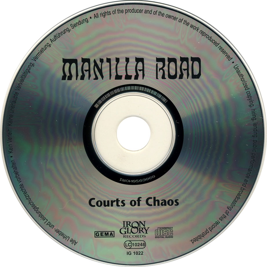 Cartula Cd de Manilla Road - The Courts Of Chaos