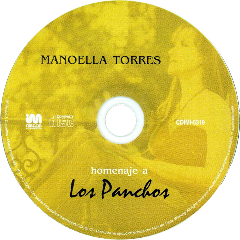 Cartula Cd de Manoella Torres - Homenaje A Los Panchos