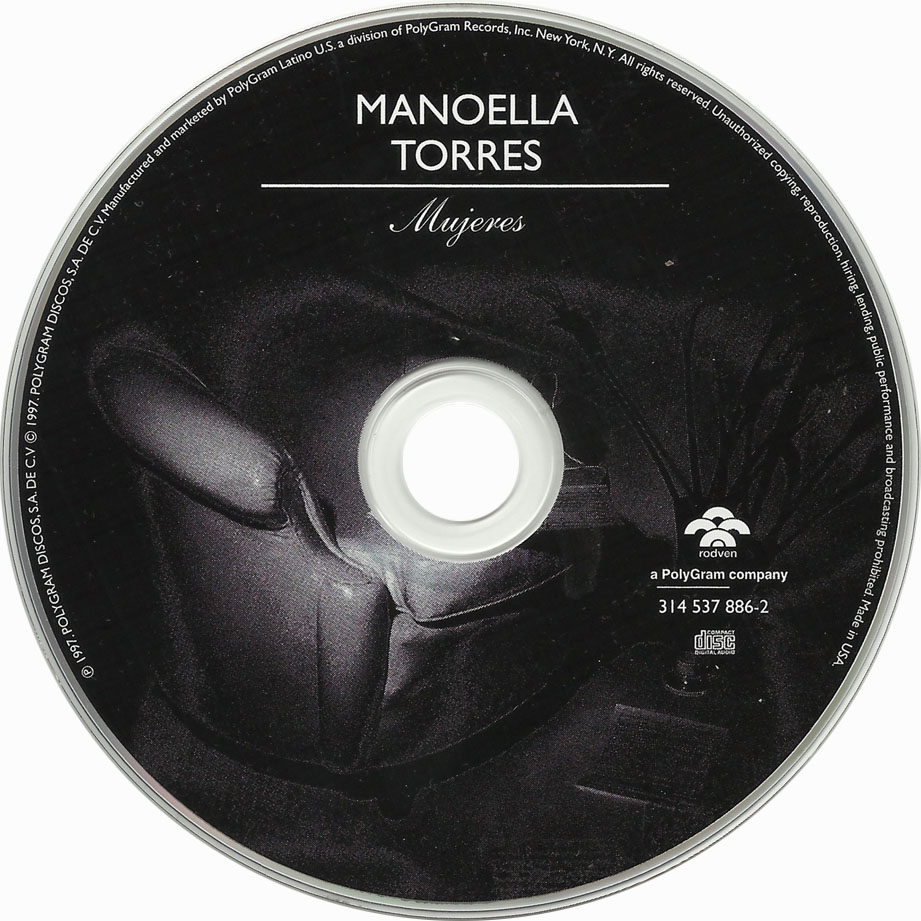 Cartula Cd de Manoella Torres - Mujeres