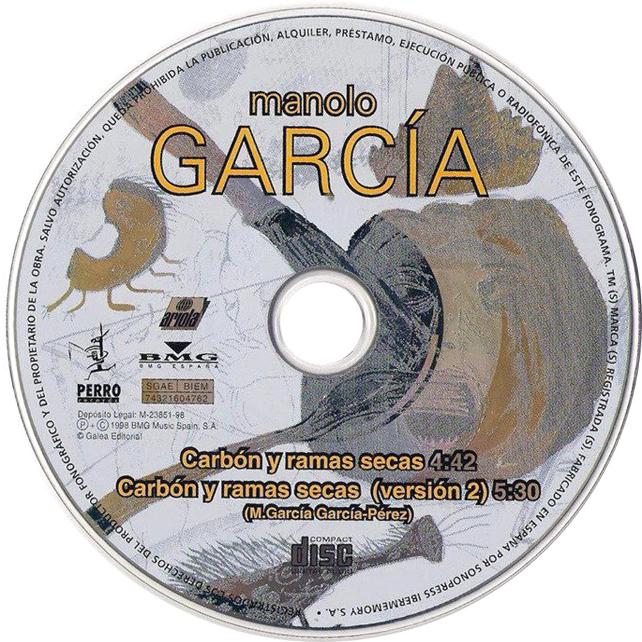 Cartula Cd2 de Manolo Garcia - Arena En Los Bolsillos (Los Singles)
