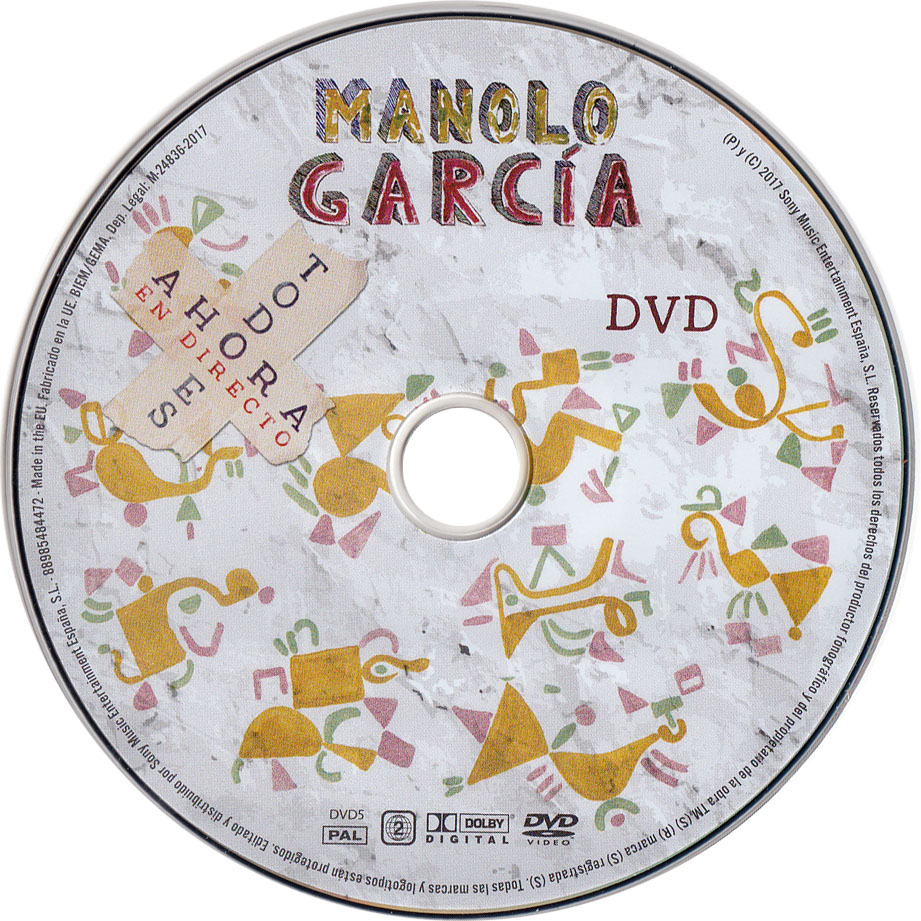 Cartula Cd3 de Manolo Garcia - Todo Es Ahora En Directo