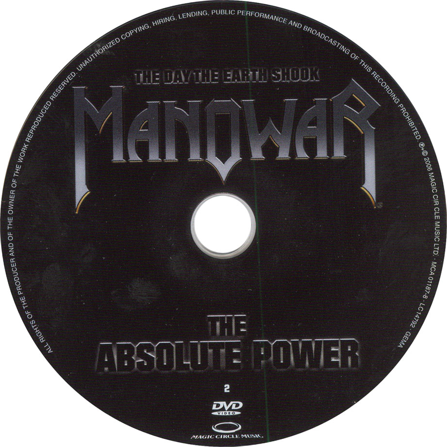 Cartula Dvd2 de Manowar - The Day The Earth Shook - The Absolute Power (Dvd)