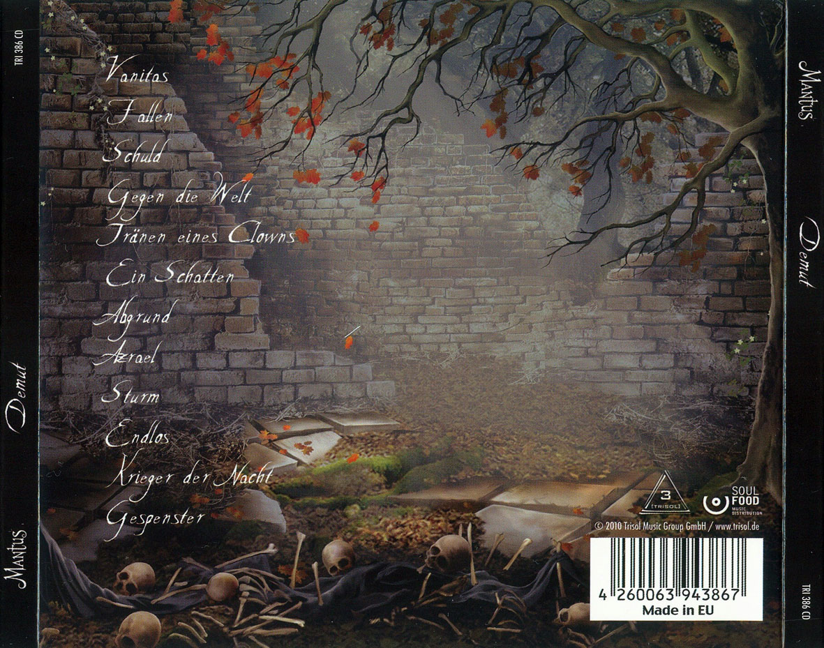 Cartula Trasera de Mantus - Demut