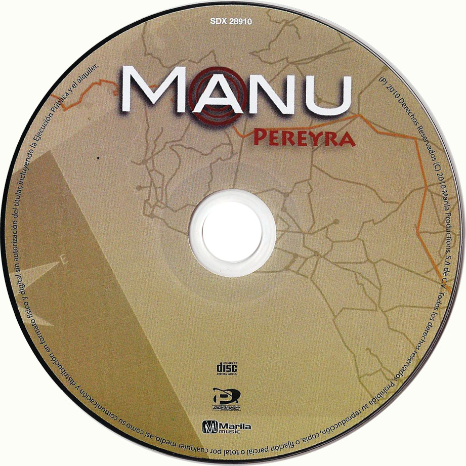 Cartula Cd de Manu Pereyra - Manu Pereyra