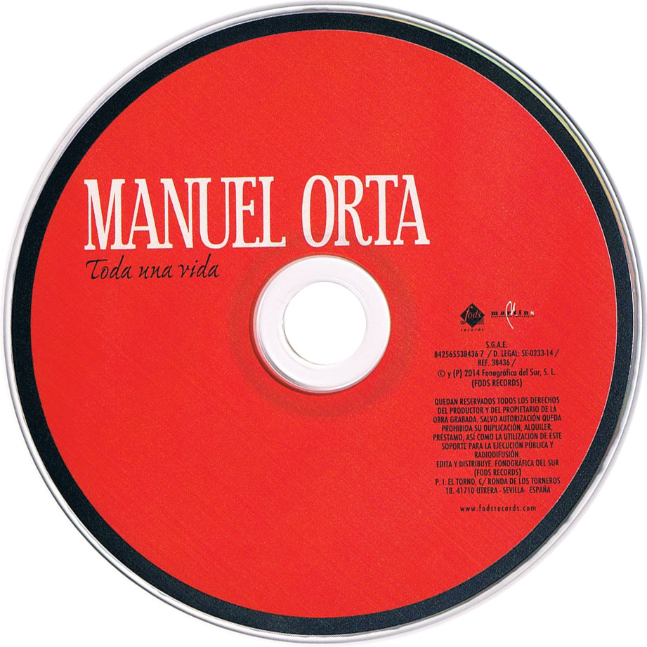 Cartula Cd de Manuel Orta - Toda Una Vida