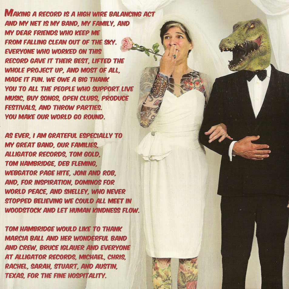 Cartula Interior Frontal de Marcia Ball - Tattooed Lady And The Alligator Man