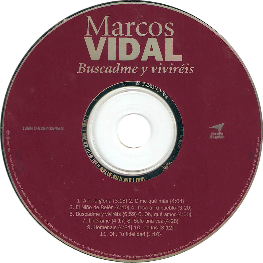 Cartula Cd de Marcos Vidal - Buscadme Y Vivireis