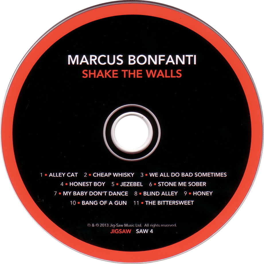 Cartula Cd de Marcus Bonfanti - Shake The Walls