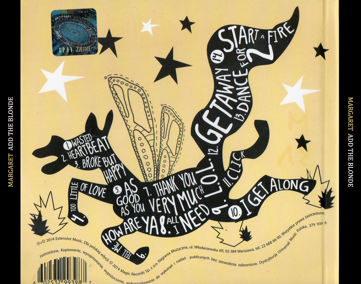 Cartula Trasera de Margaret - Add The Blonde