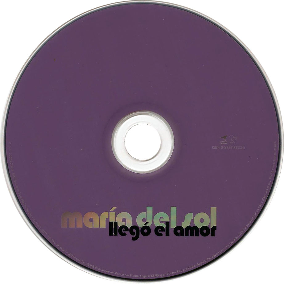 Cartula Cd de Maria Del Sol - Llego El Amor