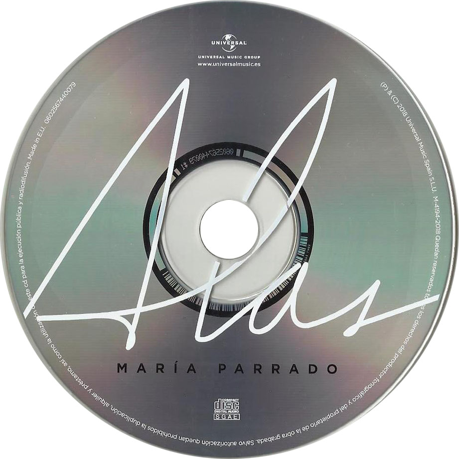 Cartula Cd de Maria Parrado - Alas