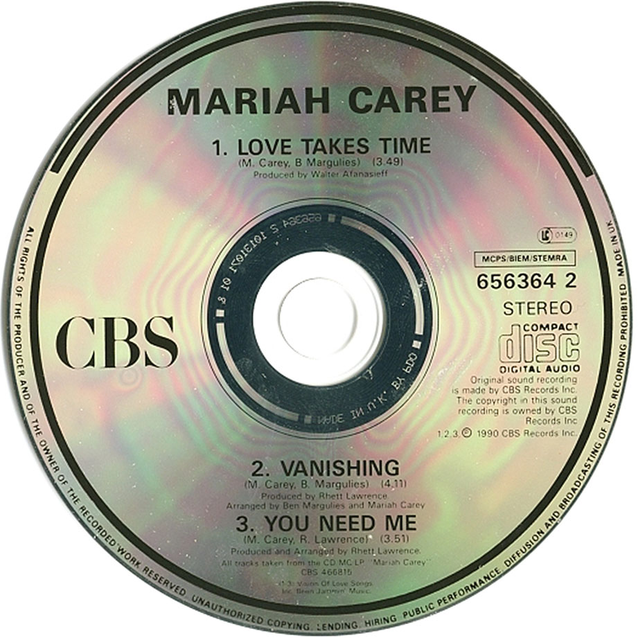 Cartula Cd de Mariah Carey - Love Takes Time (Cd Single)
