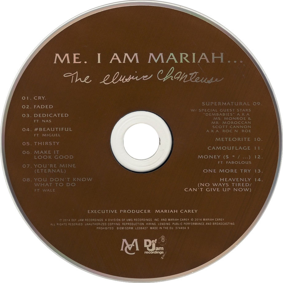Cartula Cd de Mariah Carey - Me. I Am Mariah... The Elusive Chanteuse