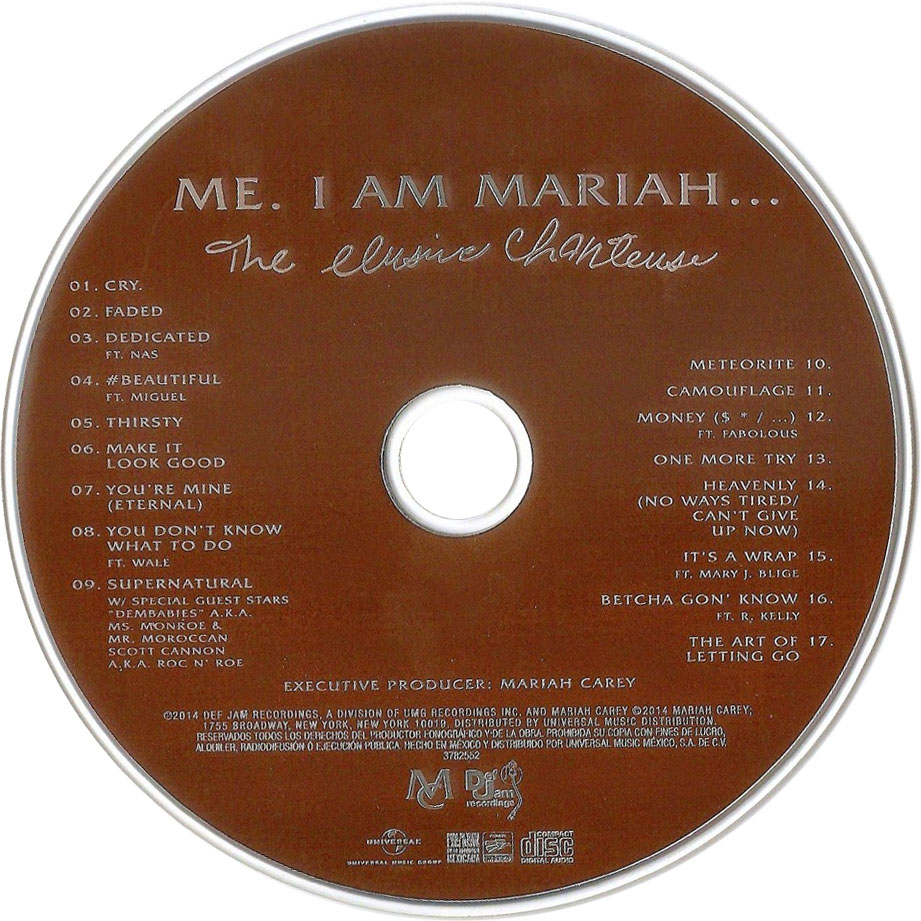 Cartula Cd de Mariah Carey - Me. I Am Mariah... The Elusive Chanteuse (Deluxe Edition)