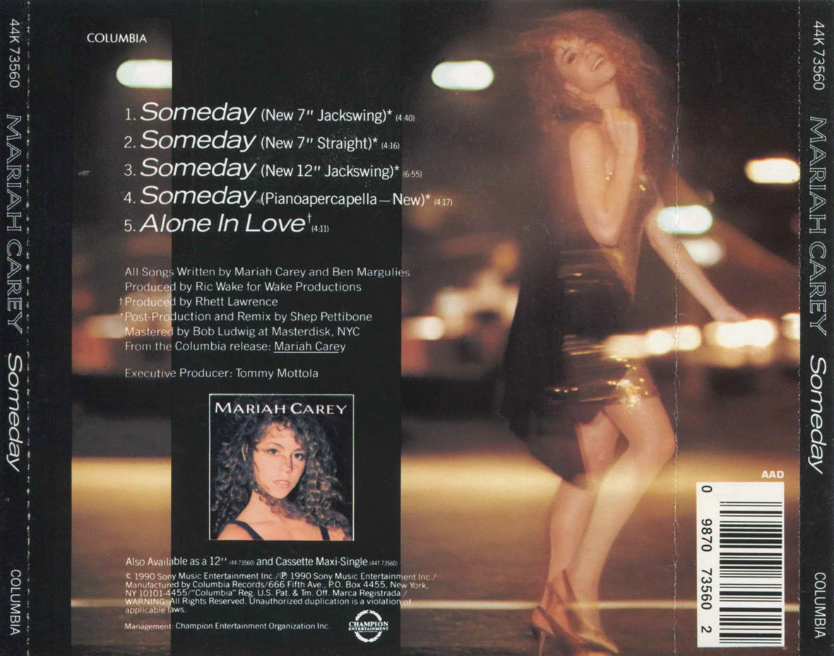 Cartula Trasera de Mariah Carey - Someday (Cd Single)