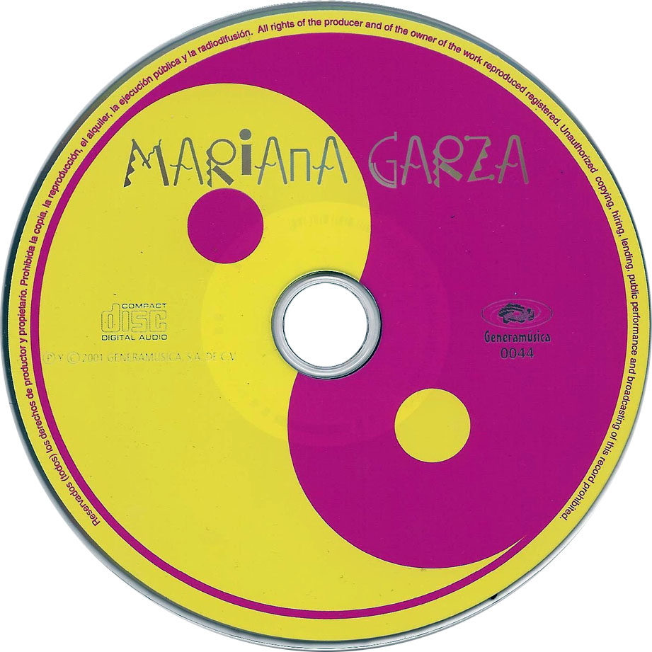 Cartula Cd de Mariana Garza - Mariana Garza