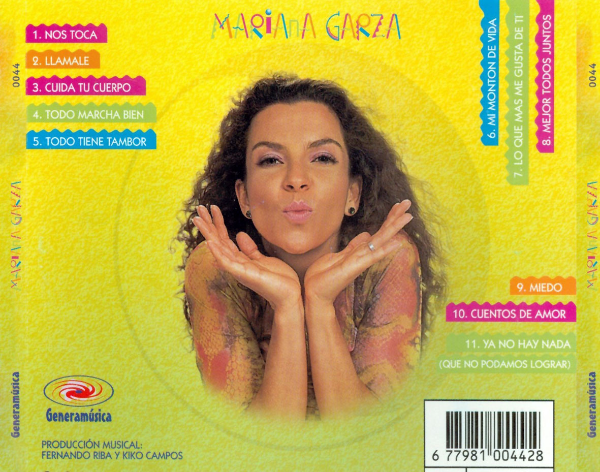 Cartula Trasera de Mariana Garza - Mariana Garza