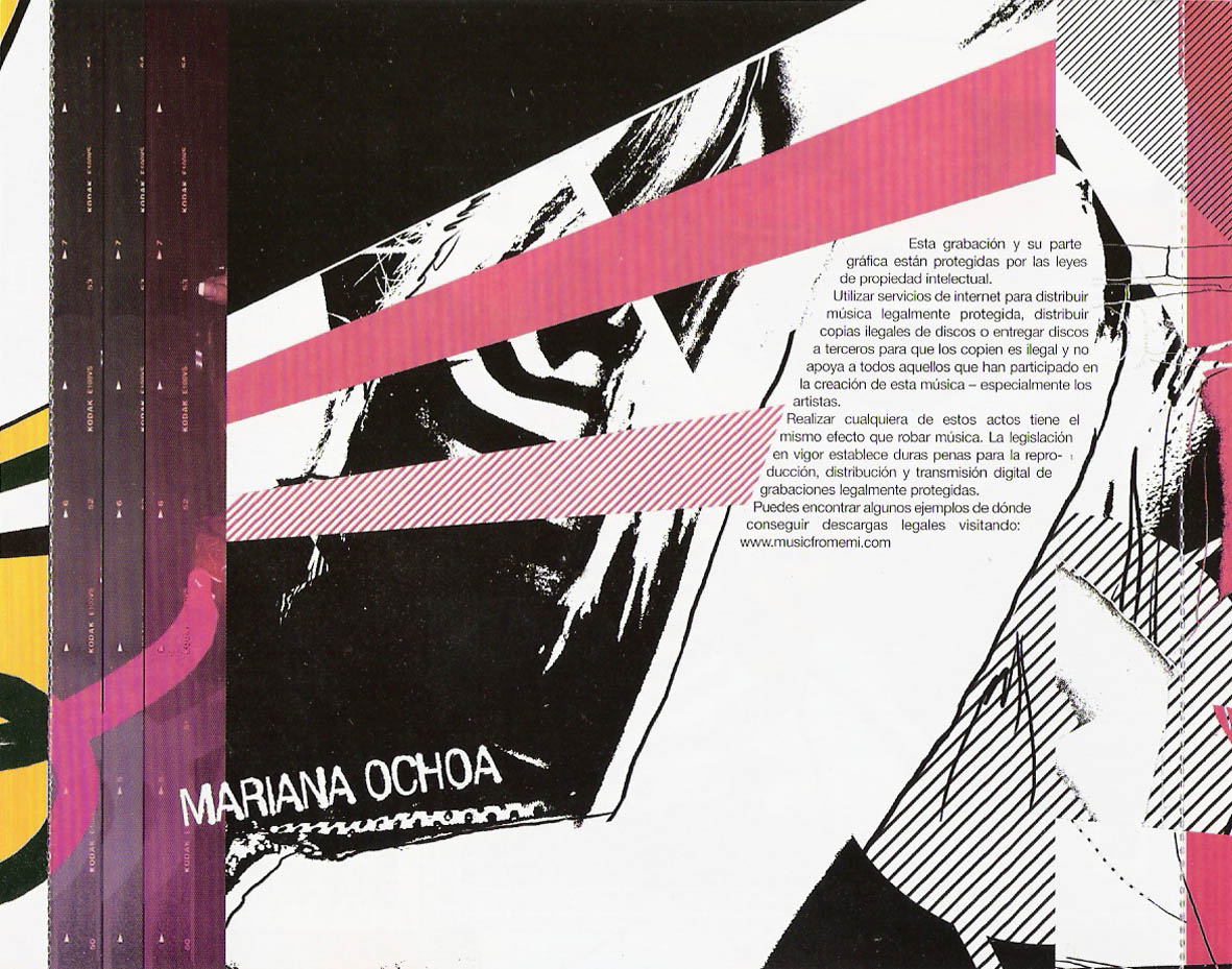 Cartula Interior Trasera de Mariana Ochoa - Yo Soy